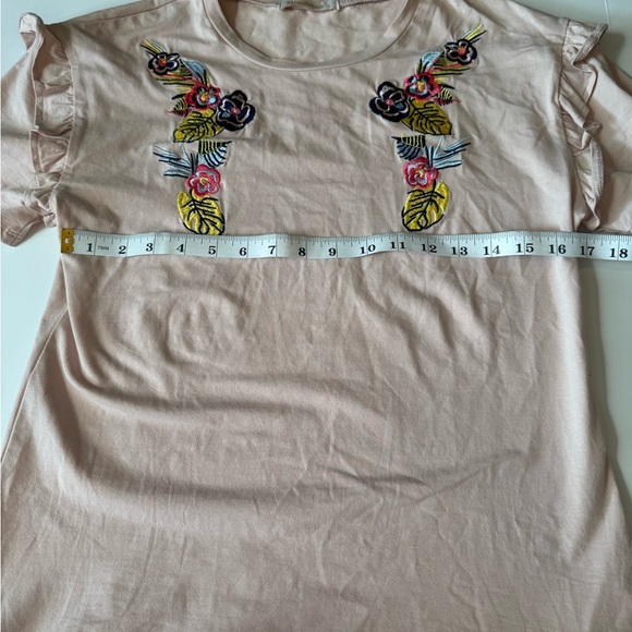 Miao Miao embroidered t shirt blouse size small - Picture 3 of 6
